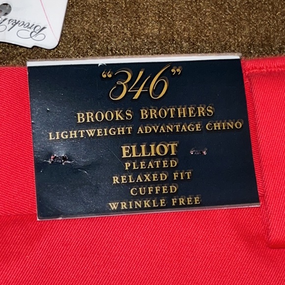 Brooks Brothers Elliot Pleated pants size 36x32 relaxed fit cuffed wrinkle free - Picture 7 of 9